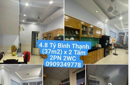 CHỈ 4.8 Tỷ nhà Xô Viết Nghệ tĩnh Bình Thạnh  37m2  x 2 Tấm Btct